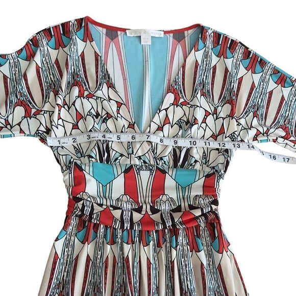 Boston Proper Multicolored Print Side Slits Maxi Dress Size 0 - Picture 9 of 16